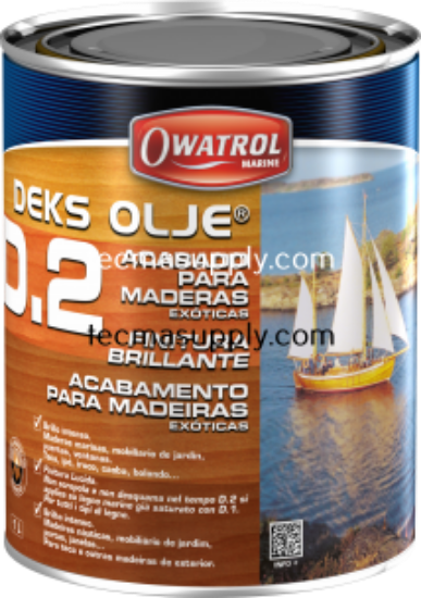 Imagen de Aceite-Barniz marino brillante y flexible Owatrol Deks Oil D-2 