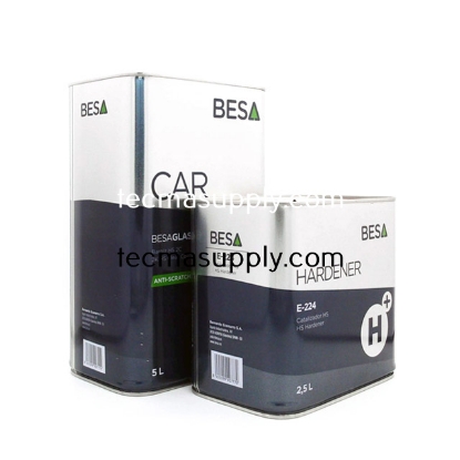 Mostrar detalles de Kit de Barniz Antiscratch Besaglass 7,5 L. HS Besa Imagen de Kit de Barniz Antiscratch Besaglass 7,5 L. HS Besa