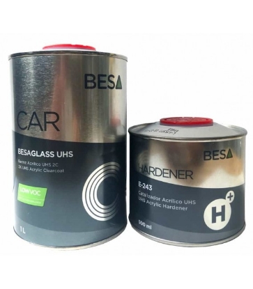 Mostrar detalles de Besa Glass HS mate  1,5lt A+B  Barniz Bi capa acabado mate. Imagen de Besa Glass HS mate  1,5lt A+B  Barniz Bi capa acabado mate.